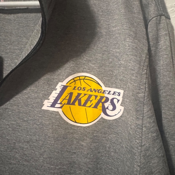 NBA Ultra Game Los Angeles Lakers Quarter Zip Long Sleeve Performance Shirt - Picture 2 of 5